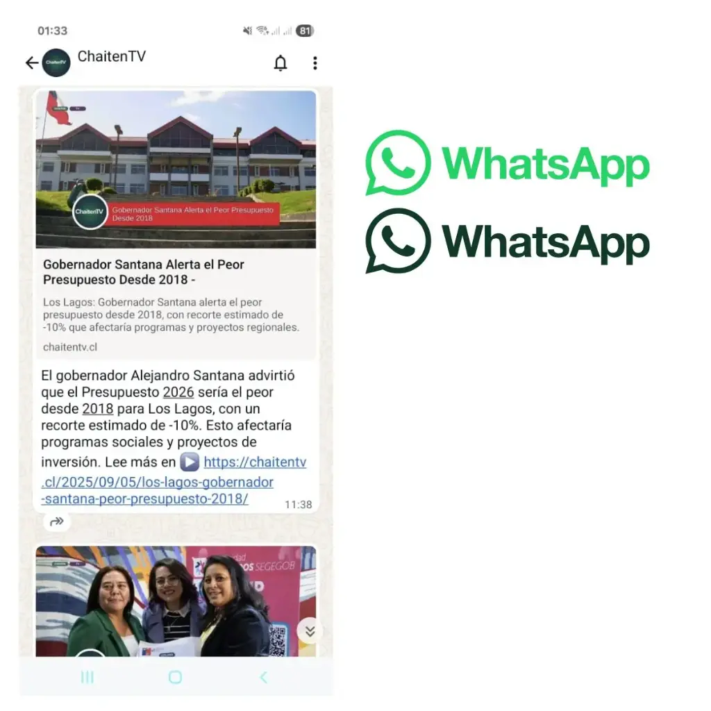 Difusión en canal WhatsApp – 1 publicación